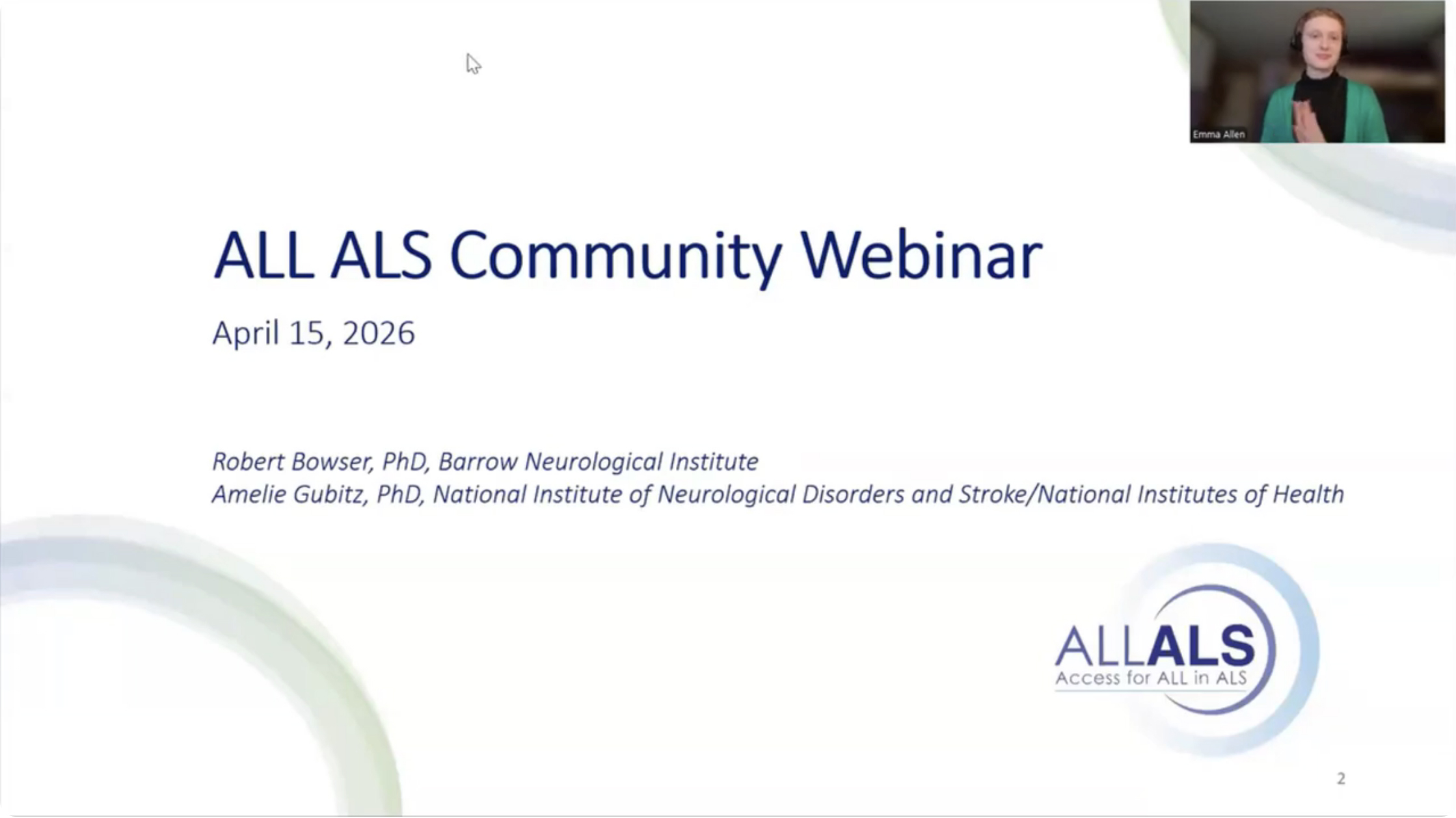 ALL ALS Study Updates & AMP ALS Collaboration | All ALS